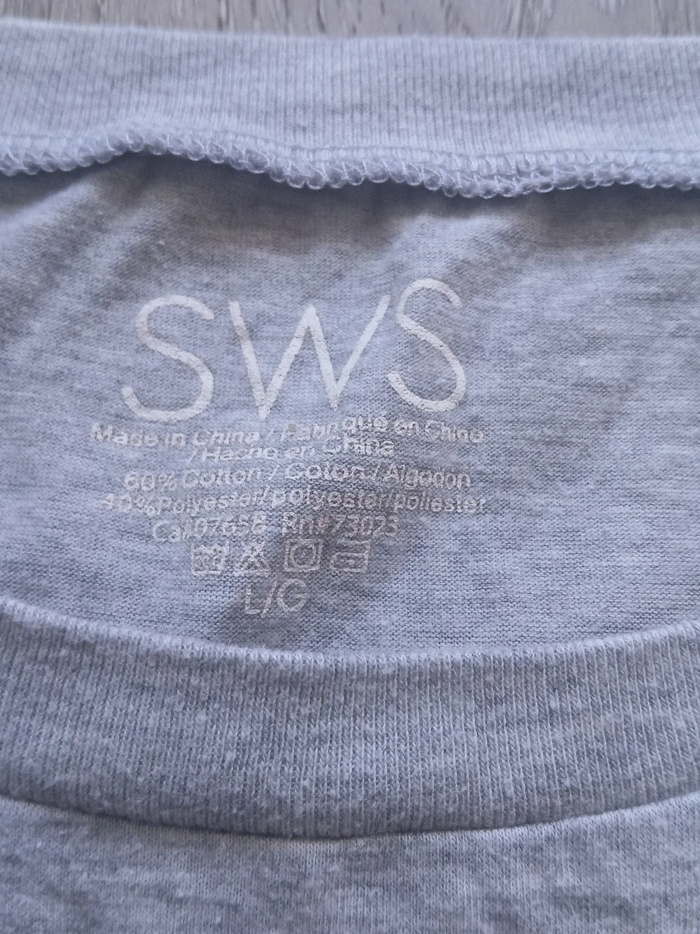 SWS Grey Graphic T-Shirt French Bulldog Pocket Print Womens Size L Casual Tee - Picture 4 of 8